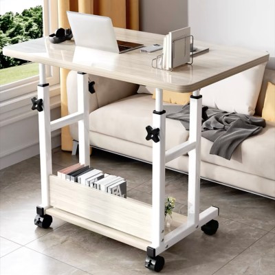 Bureau mobile bois métal blanc naturel 60x40x68cm