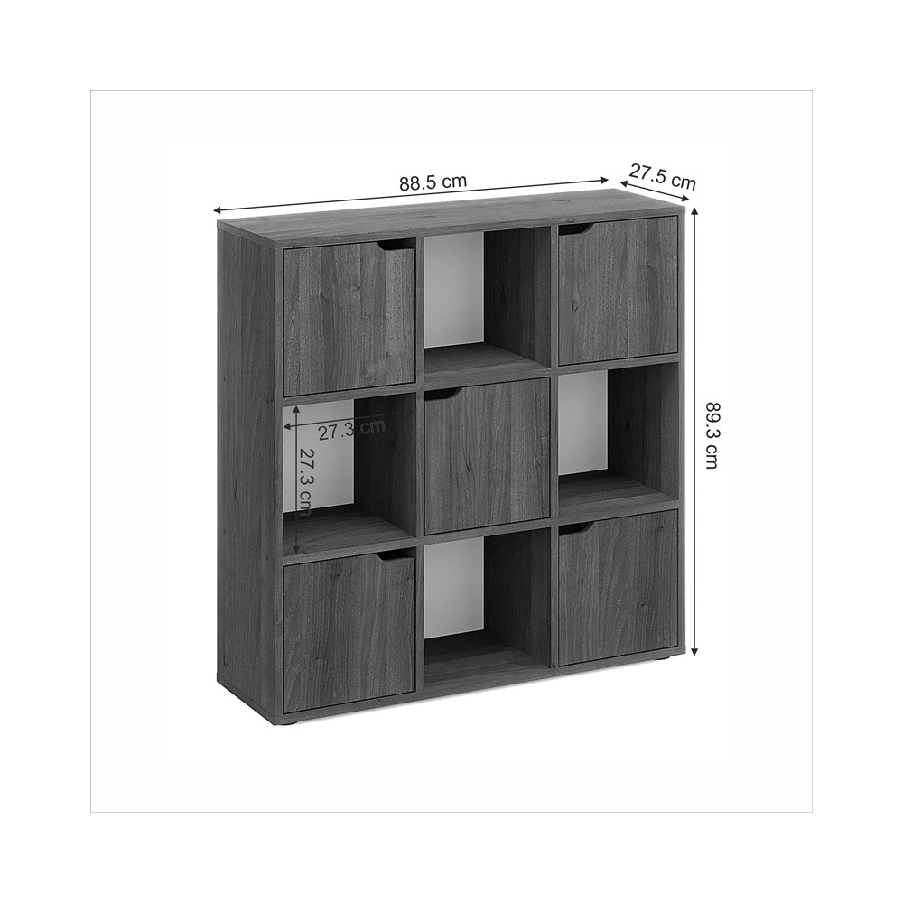 Bibliothèque bois sonoma 88,5x27,5x89,3 cm
