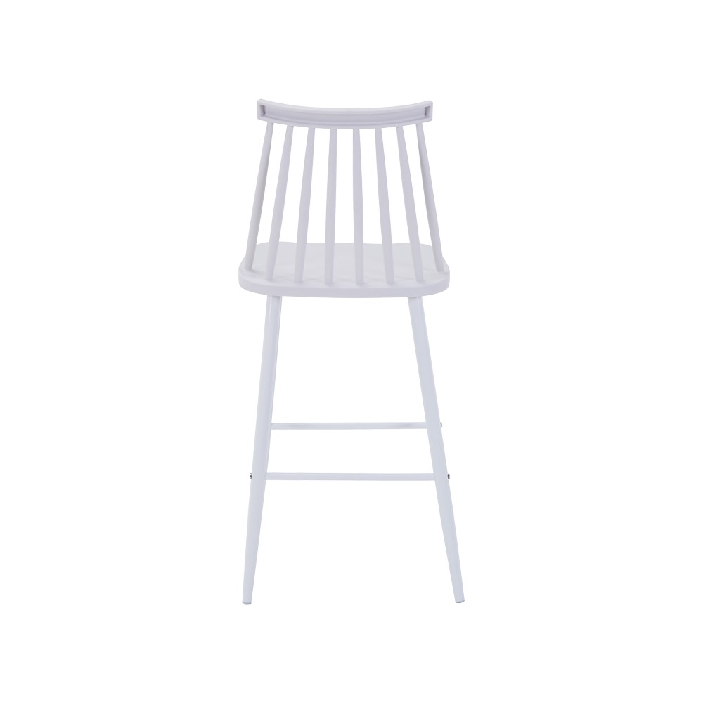 Tabouret de bar blanc - pied en métal blanc 42x47x99cm

