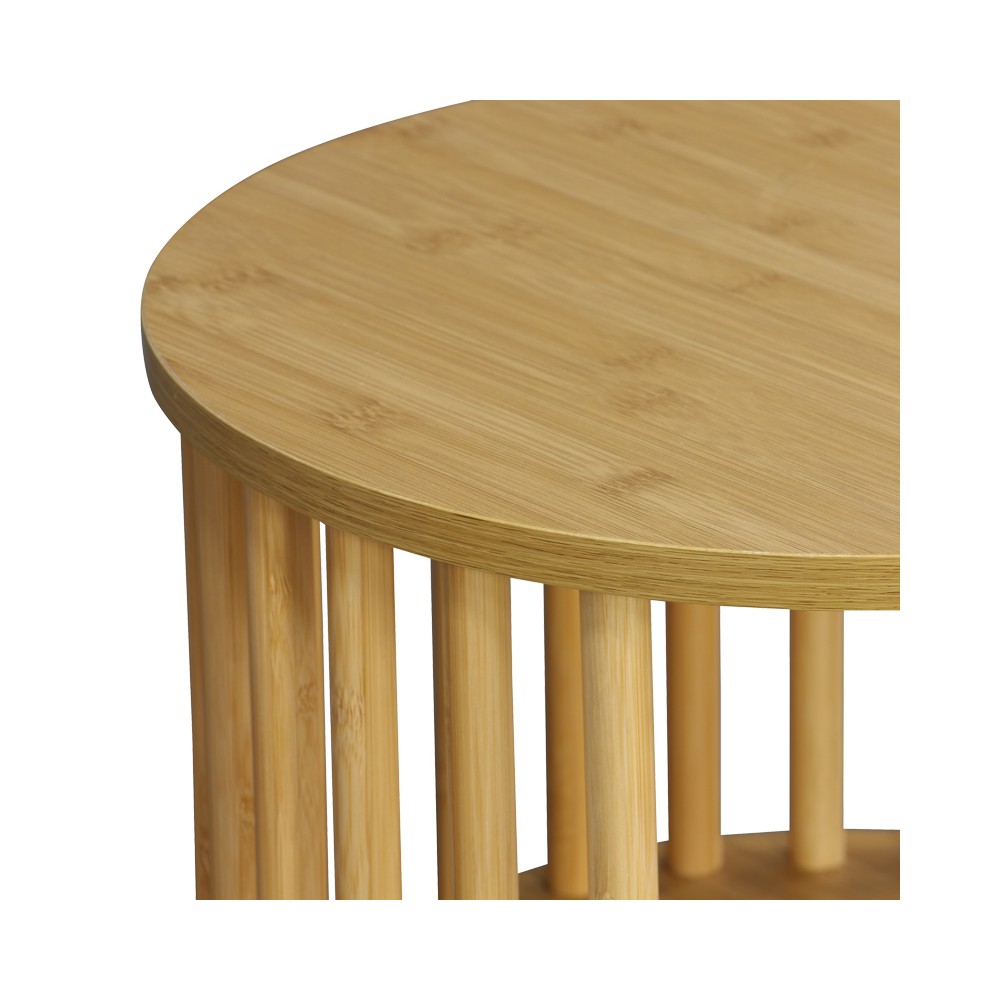 Table de chevet bois bambou 40x40 cm
