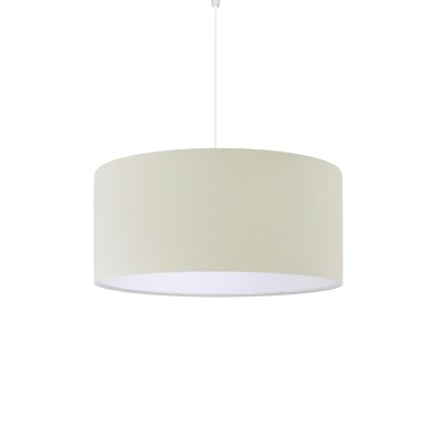Suspension luminaire plafonnier abat jour crème 38x21 cm