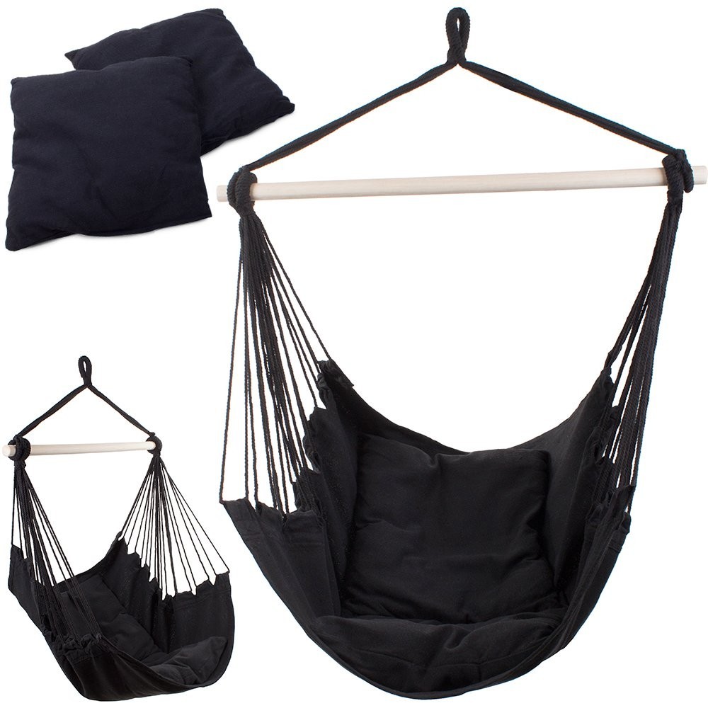 Hamac brésilien suspendu avec 2 coussins