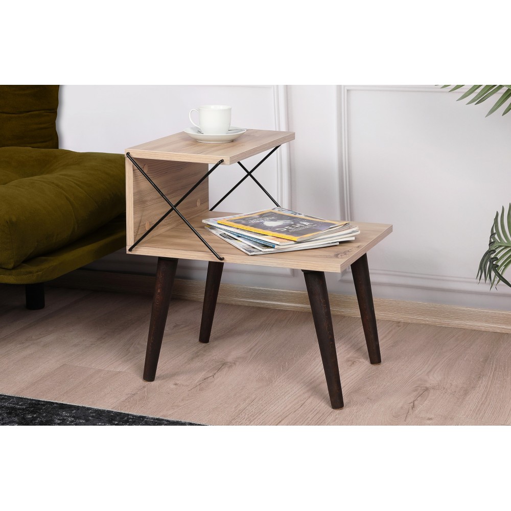 Table De Chevet design  H55cm Bois Clair