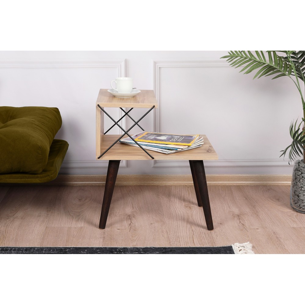 Table De Chevet design  H55cm Bois Clair