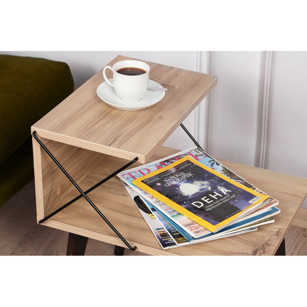 Table De Chevet design  H55cm Bois Clair