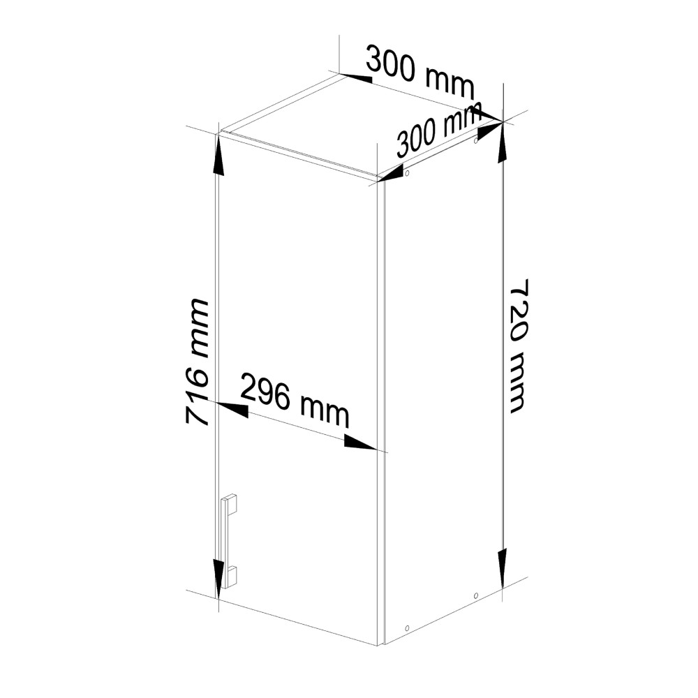 Meuble  De Cuisine Suspendue 30cm  Lima