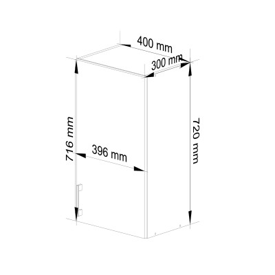 Meuble De Cuisine Suspendue 40cm Lima