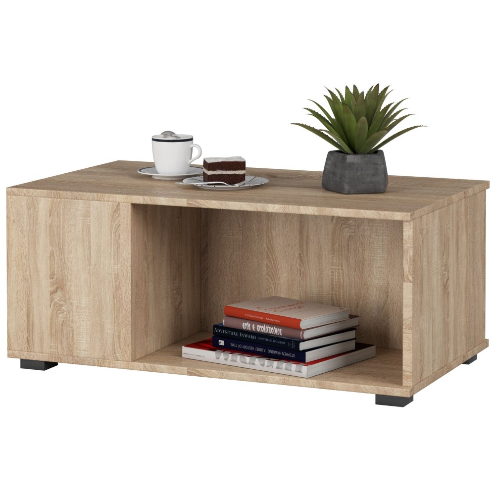 Table basse PAVIOLA Bois 90x51x38 cm avec rangement