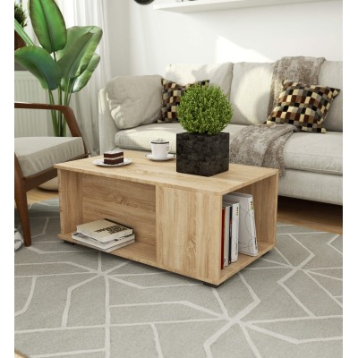 Table basse PAVIOLA Bois 90x51x38 cm avec rangement