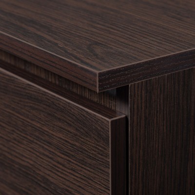 Commode Buffet MARUS 4 tiroirs 2 portes 110 x 35 x 80 cm Marron