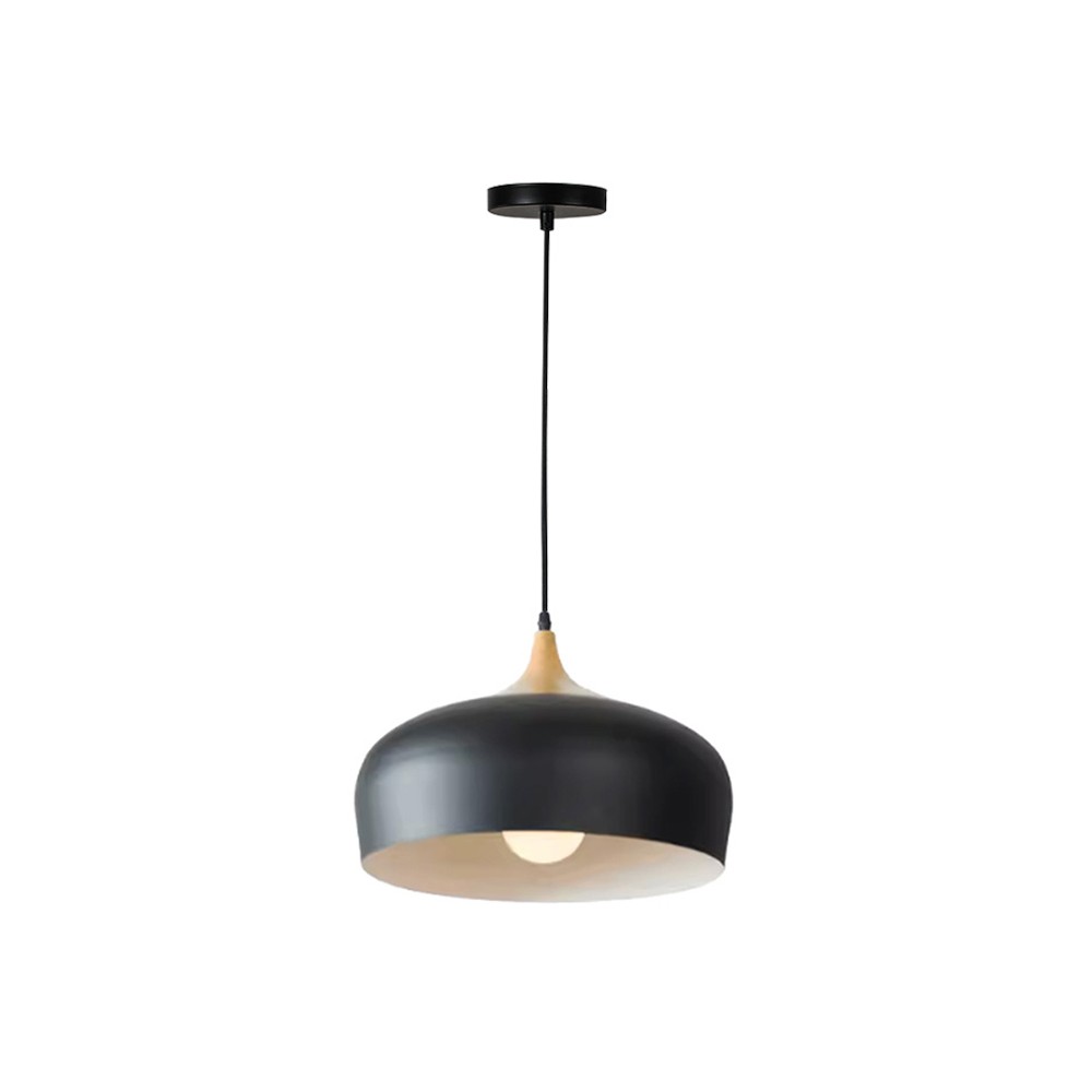 Plafonnier suspension luminaire métal noir 35x29 cm
