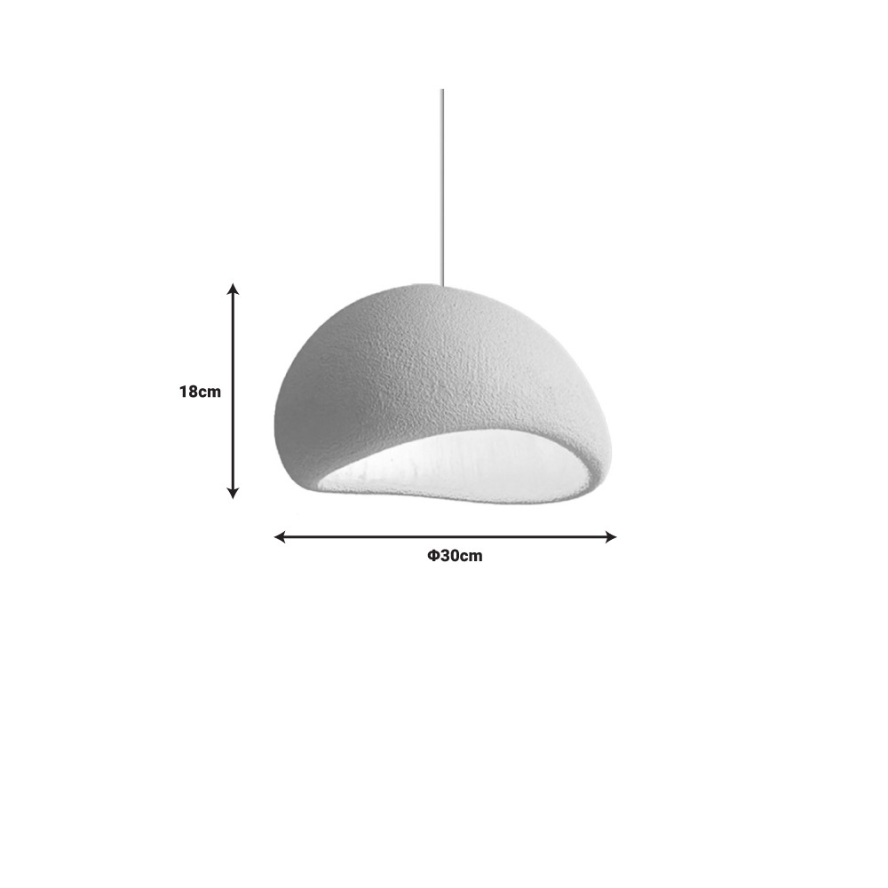 Plafonnier suspension luminaire gris clair 30x18 cm
