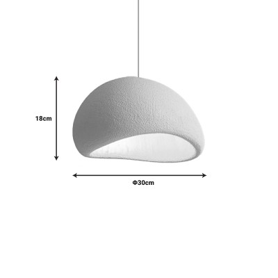 Plafonnier suspension luminaire gris clair 30x18 cm
