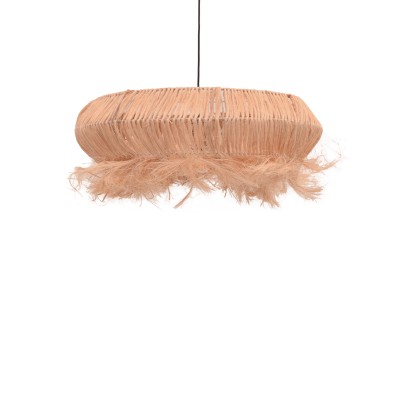 Plafonnier suspension luminaire en bois 65x35 cm
