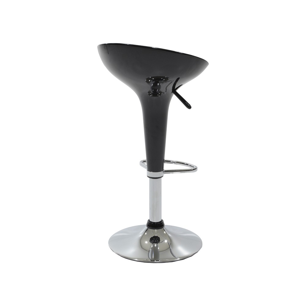Tabouret de bar noir chrome, 40x43x84 cm
