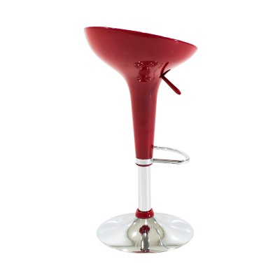 Tabouret de bar rouge chrome, 40x43x84 cm
