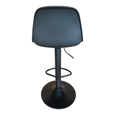 Tabouret de bar noir  base en métal noir 44x46x114 cm
