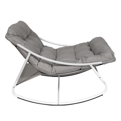 Fauteuil de jardin A Bascule Beige 78 x 73 x 108 cm