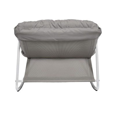 Fauteuil de jardin A Bascule Beige 78 x 73 x 108 cm