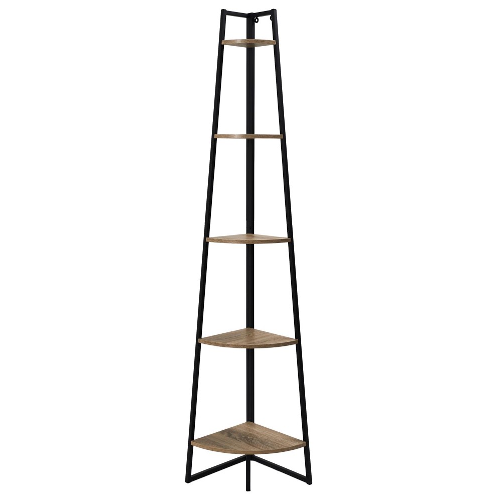 Etagere d'angle 5 Niveaux Bois Et Metal 180 x 34.5 x 34.5 cm Etagere d'angle 5 Niveaux Bois Et Metal 180 x 34.5 x 34.5 cm