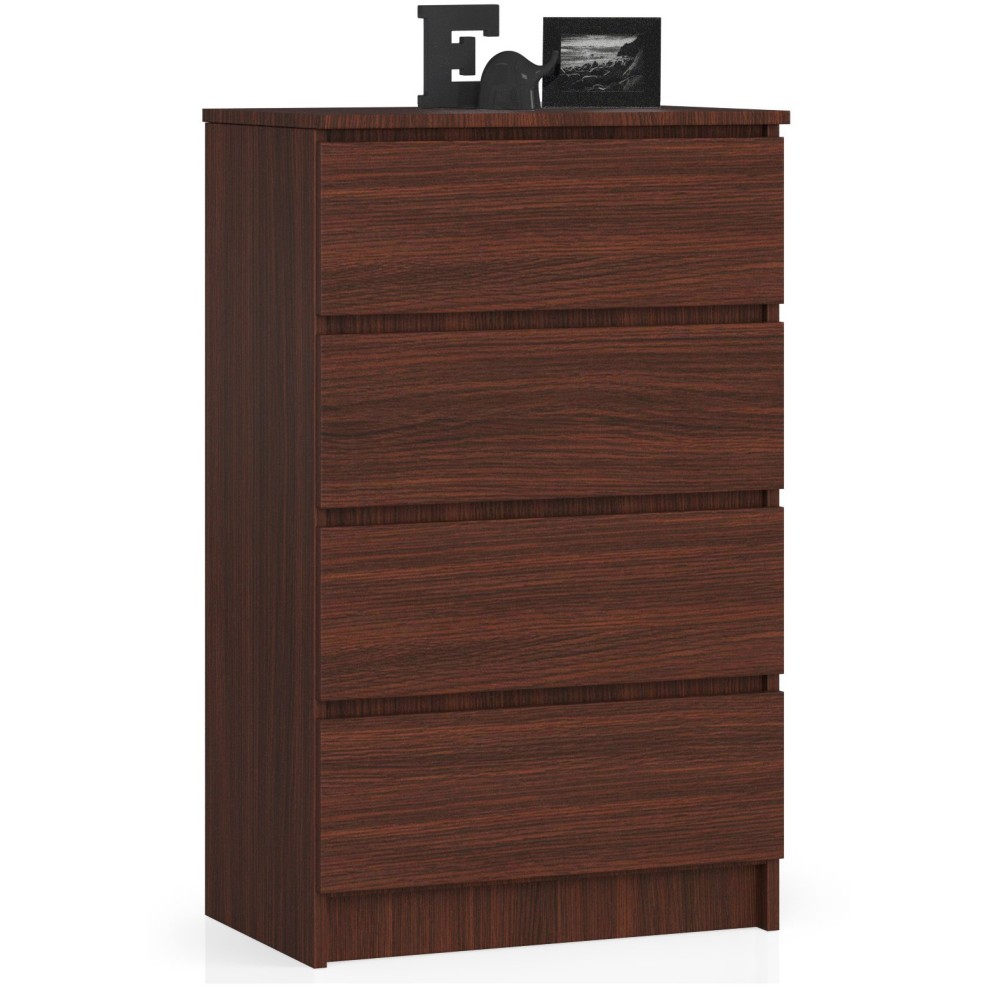 Commode LOLA 4 Tiroirs 60x99x40 cm Marron