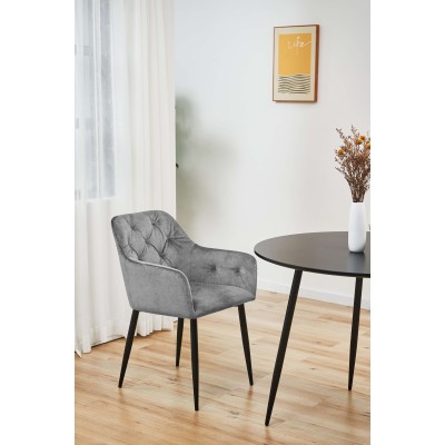 Lot de 2 chaise velours  Gris