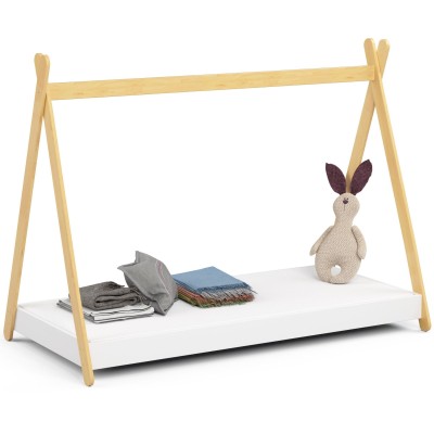 Lit enfant tipi 180x80 avec matelas blanc