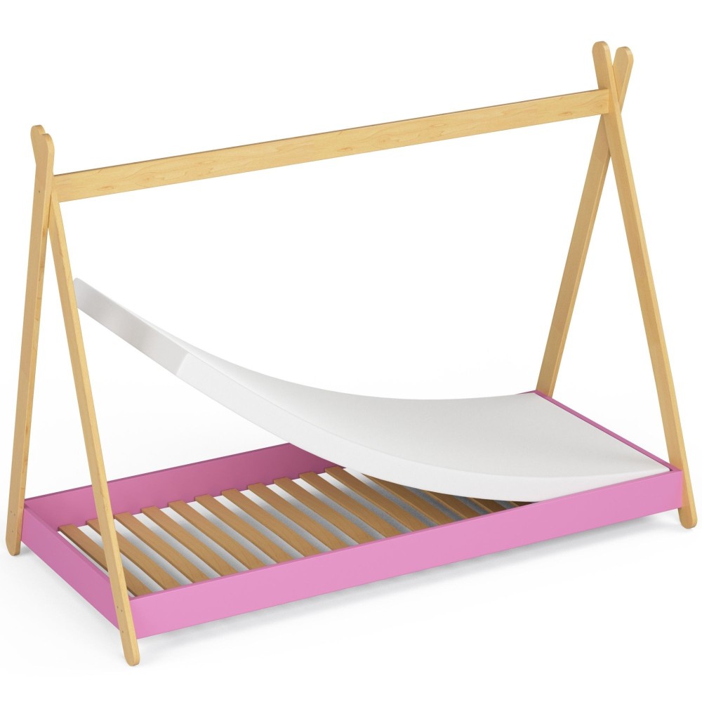 Lit enfant tipi 180x80 avec matelas Rose