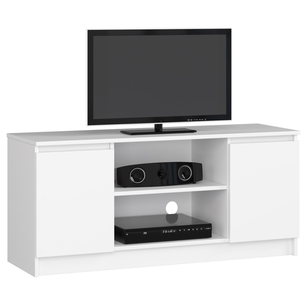 Meuble TV CASA 2 Étagères 120x40x55 Cm Blanc Meuble TV CASA 2 Étagères 120x40x55 Cm Blanc