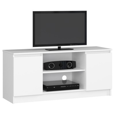 Meuble TV CASA 2 Étagères 120x40x55 Cm Blanc