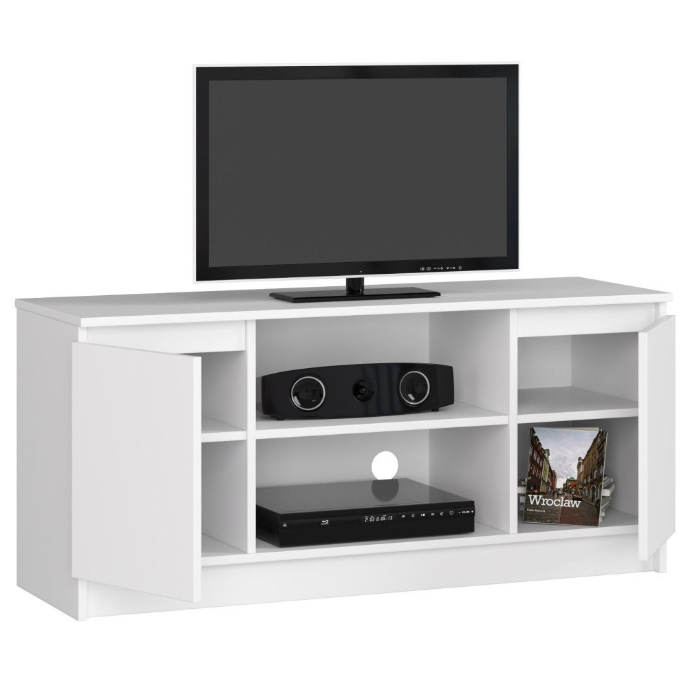 Meuble TV CASA 2 Étagères 120x40x55 Cm Blanc