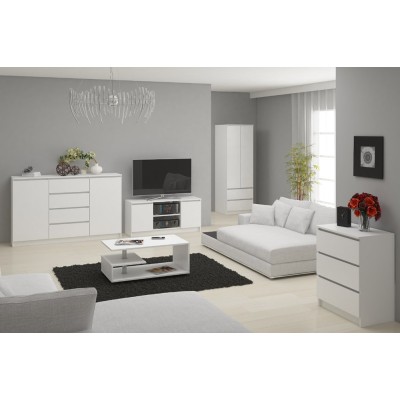 Meuble TV CASA 2 Étagères 120x40x55 Cm Blanc