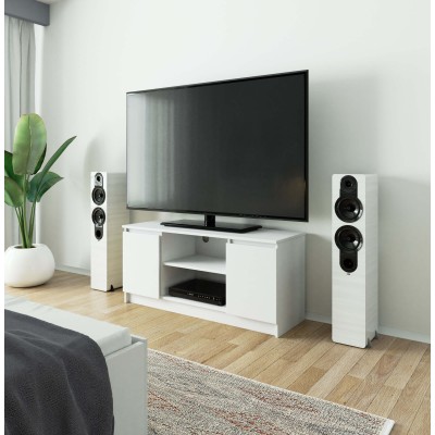 Meuble TV CASA 2 Étagères 120x40x55 Cm Blanc