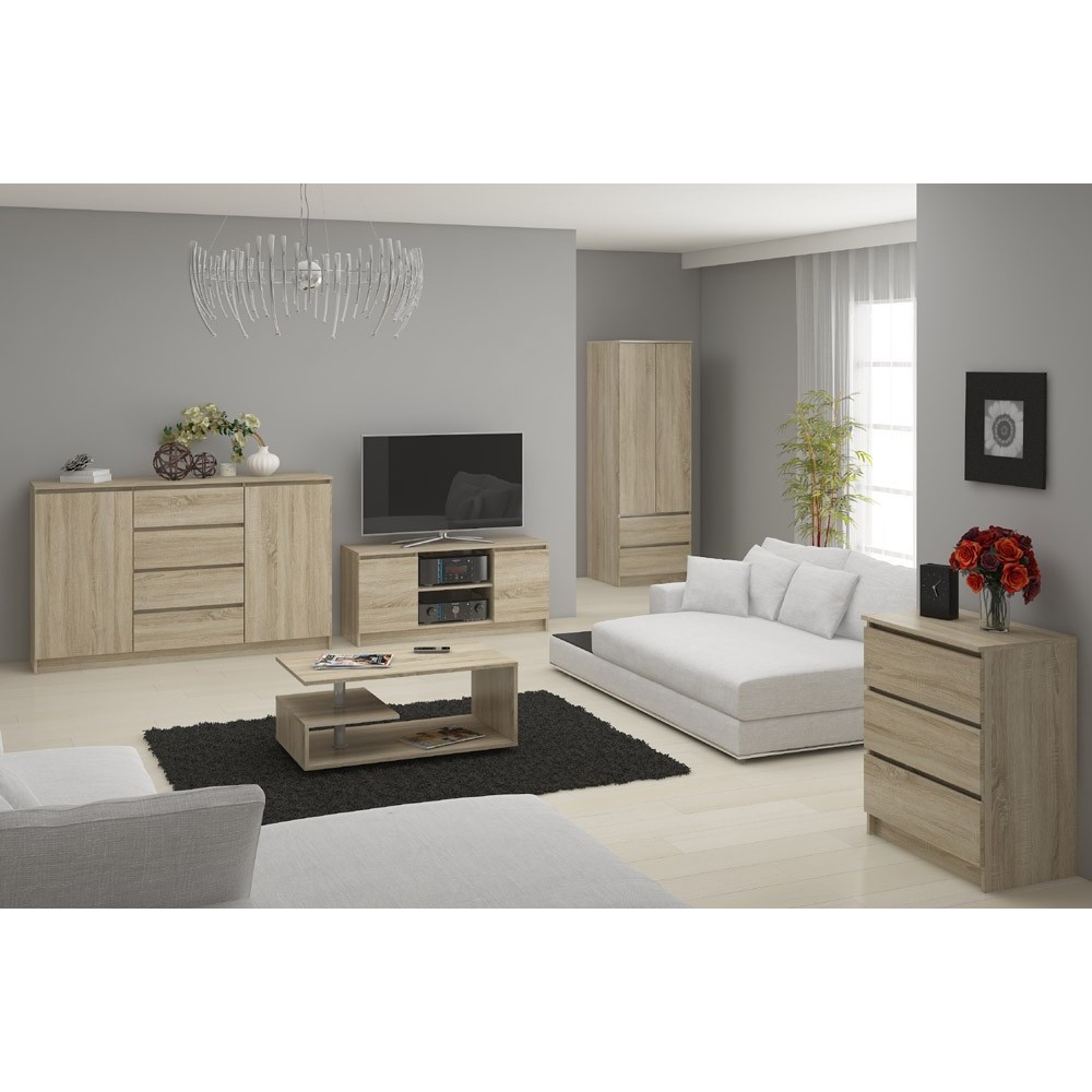Meuble TV CASA 2 Étagères 120x40x55 Cm Bois sonoma