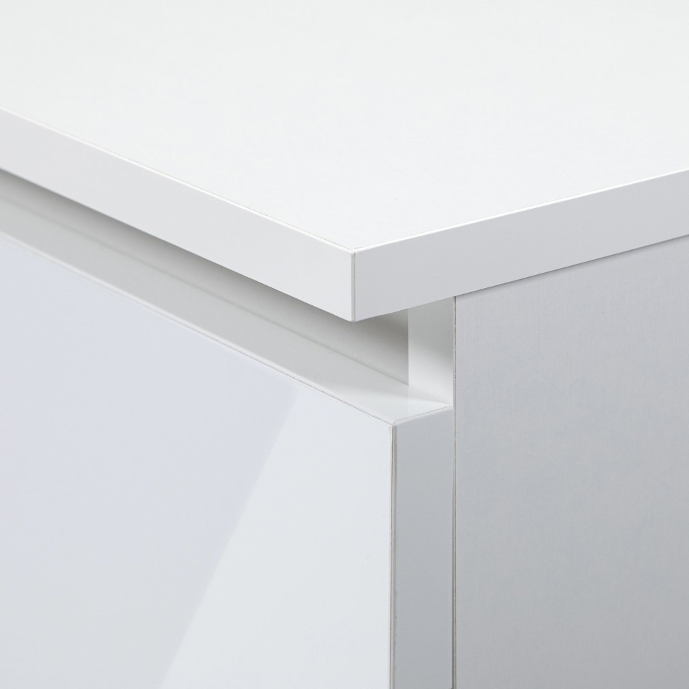 Meuble TV CASA 2 Étagères 120x40x55 Cm Blanc Brillant