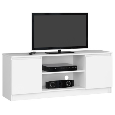 Meuble  TV MIRA 2 portes 2 étagères 140x40x55 cm