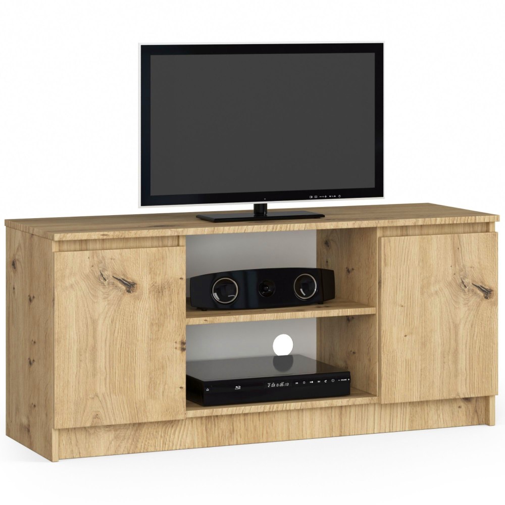 Meuble TV CASA 2 Étagères 120x40x55 Cm Bois artisan Meuble TV CASA 2 Étagères 120x40x55 Cm Bois artisan