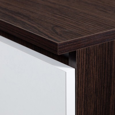 Table de chevet Bois MDF SINA 40x35x40 cm 2 tiroirs 30X30 cm 