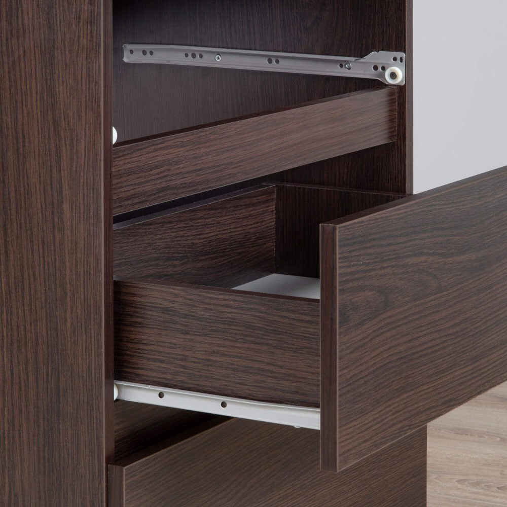 Table de chevet Bois MDF SINA 40x35x40 cm 2 tiroirs 30X30 cm 