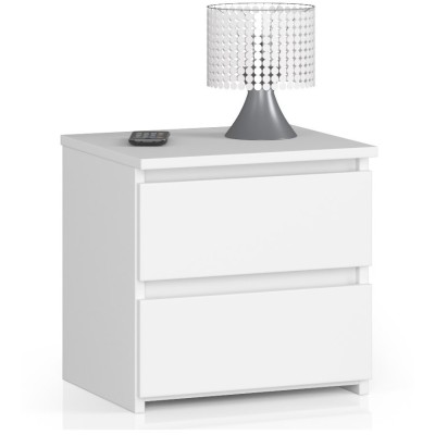 Table de chevet Bois MDF SINA 40x35x40 cm 2 tiroirs 30X30 cm 