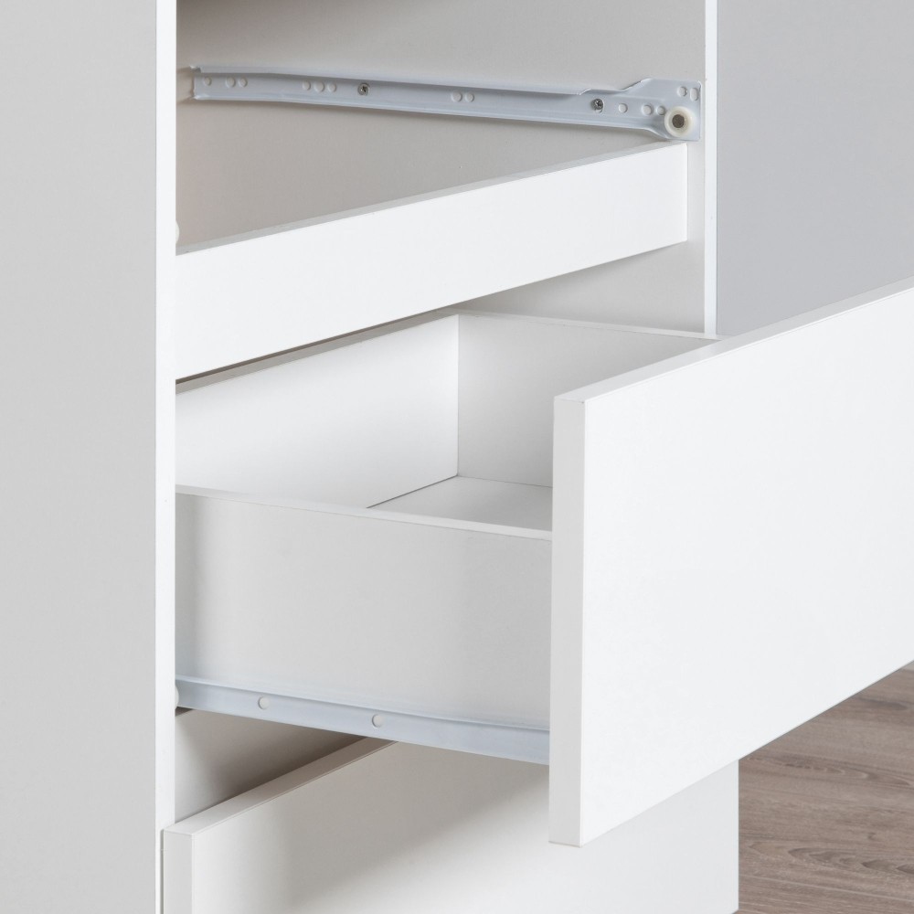 Table de chevet Bois MDF SINA 40x35x40 cm 2 tiroirs 30X30 cm 