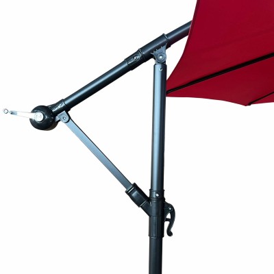 Parasol de jardin rouge 3x3m