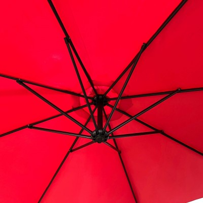 Parasol de jardin rouge 3x3m