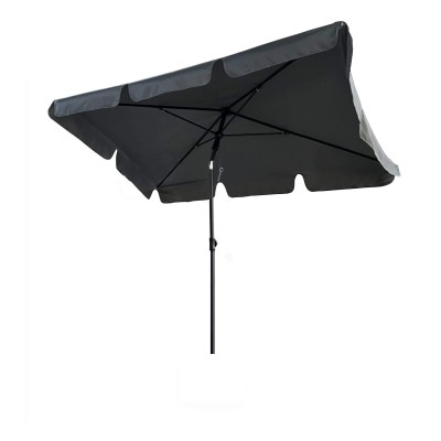Parasol de jardin gris foncé 200x123x235 cm