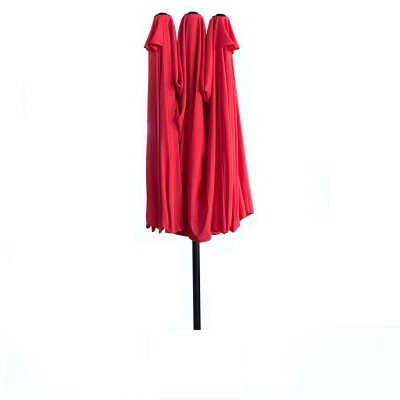 Parasol double de Jardin 460 X 270 X 245 Cm gris rouge