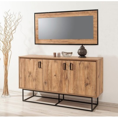 Buffet 3 portes Chêne naturel 140cm