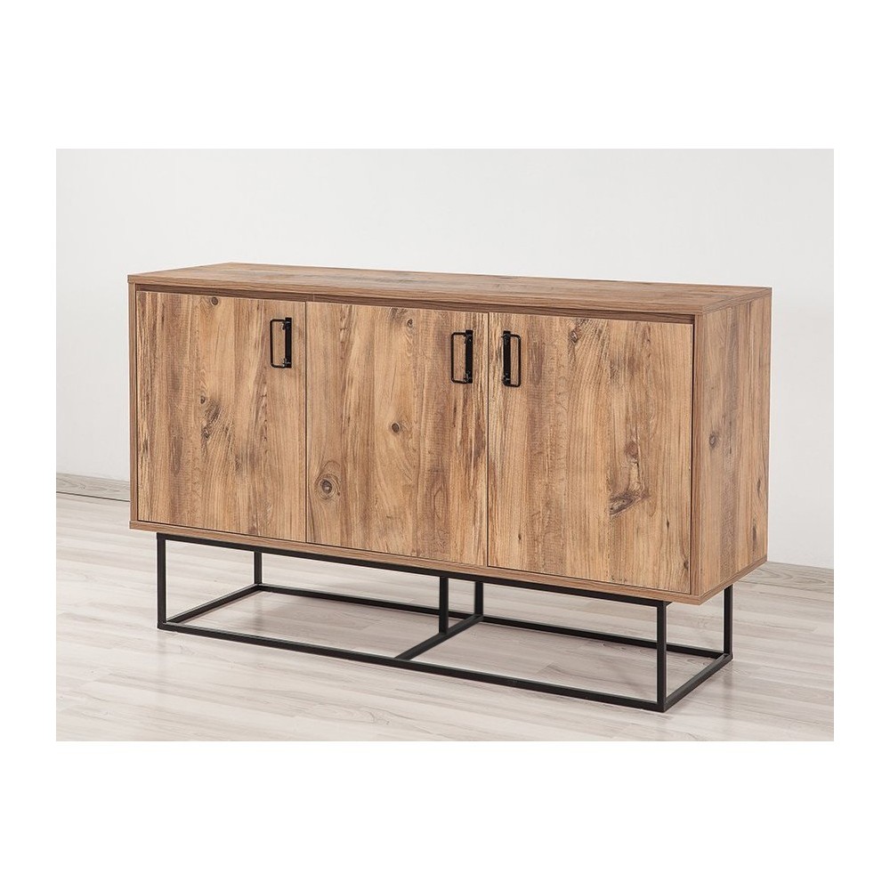 Buffet 3 portes Chêne naturel 140cm