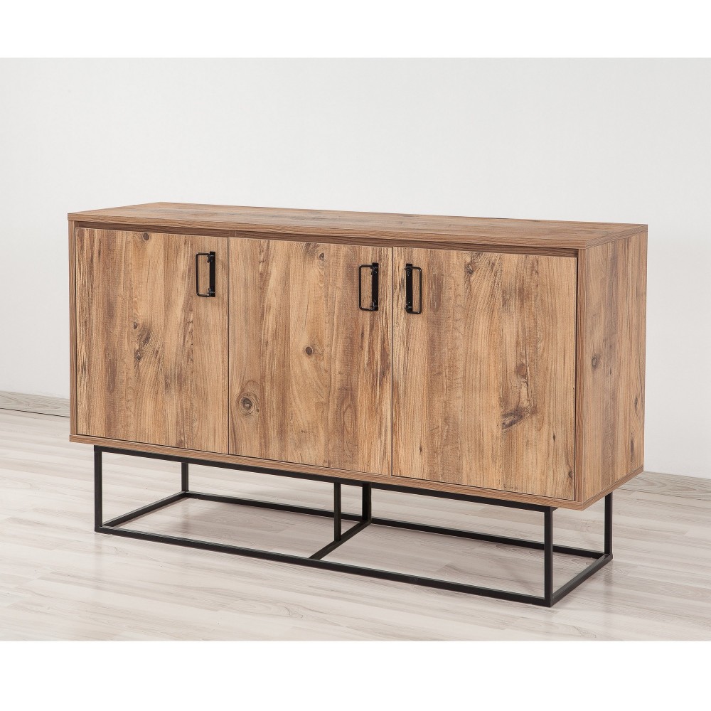 Buffet 3 portes Chêne naturel 140cm