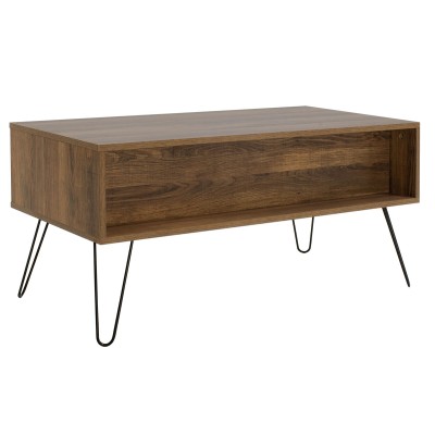 Table basse commode Boho Bois noyer 100x50x46 cm