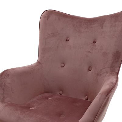 Fauteuil JUANA velours Rose